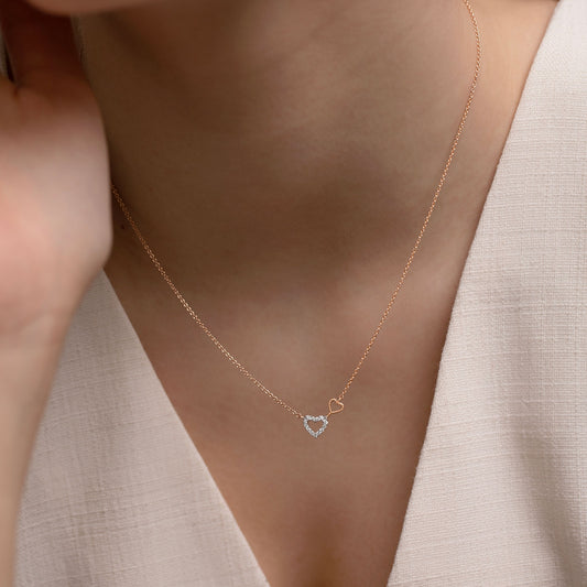 Twin Flames Diamond Necklace