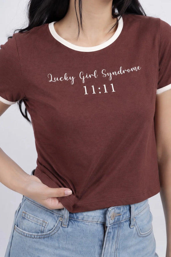 Brown Cotton Regular Fit T-Shirt For Women