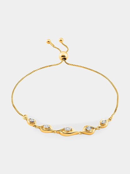 GOLD Leaf Bolo BRACELET