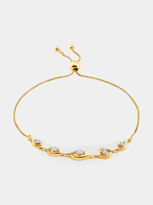 GOLD Leaf Bolo BRACELET