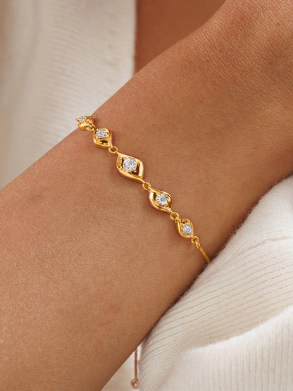 GOLD Leaf Bolo BRACELET