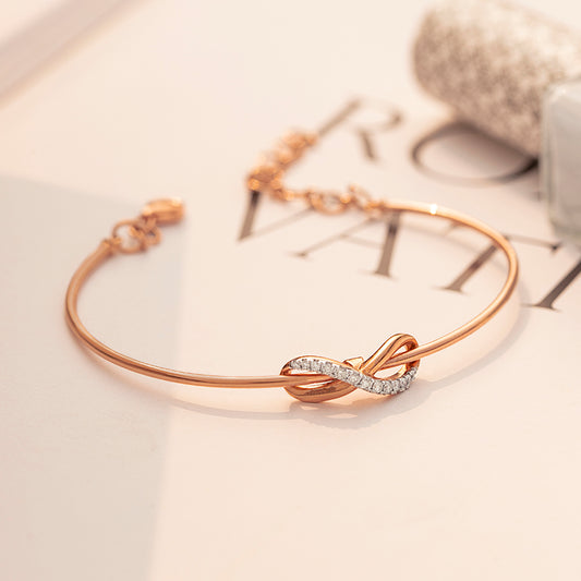 Twisted Infinity Diamond Bracelet